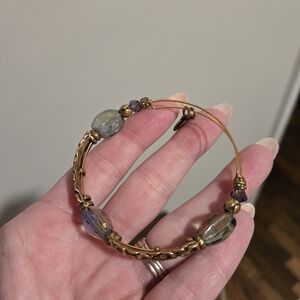 Alex & Ani Purple Swarovski Crystal Bracelet